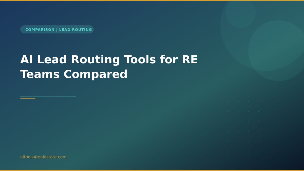 AI Lead Routing Tools for RE Teams Compared