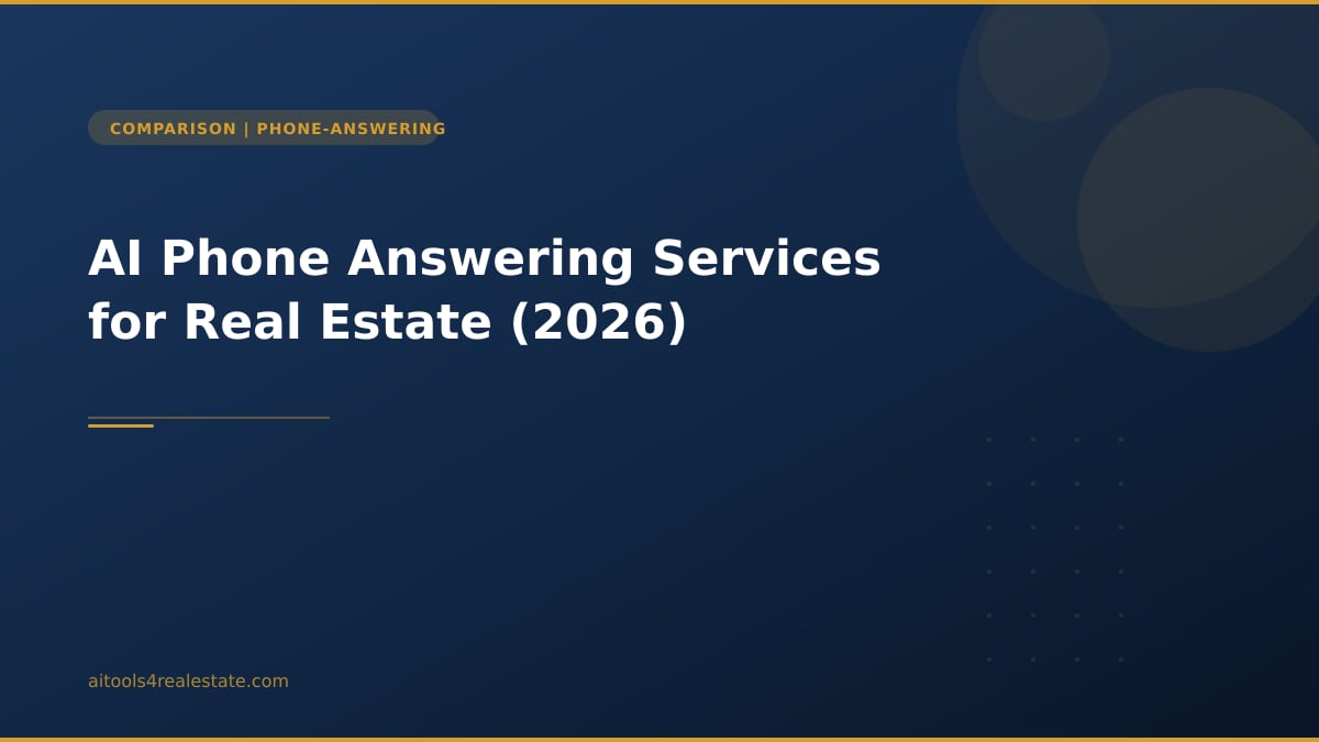 AI Phone Answering Services for Real Estate (2026)
