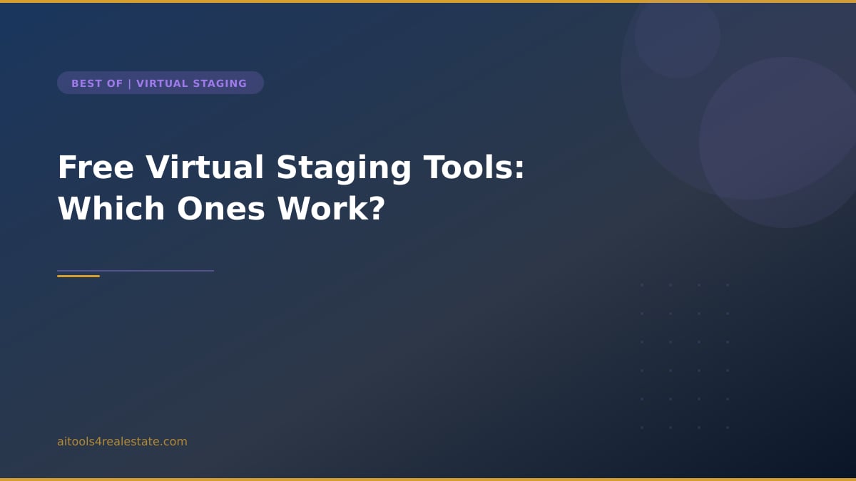 Free Virtual Staging Tools: Which Ones Work?