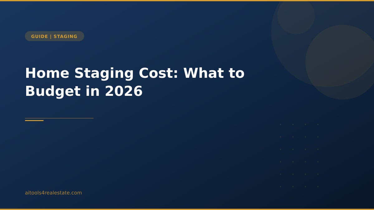 Home Staging Cost: What to Budget in 2026