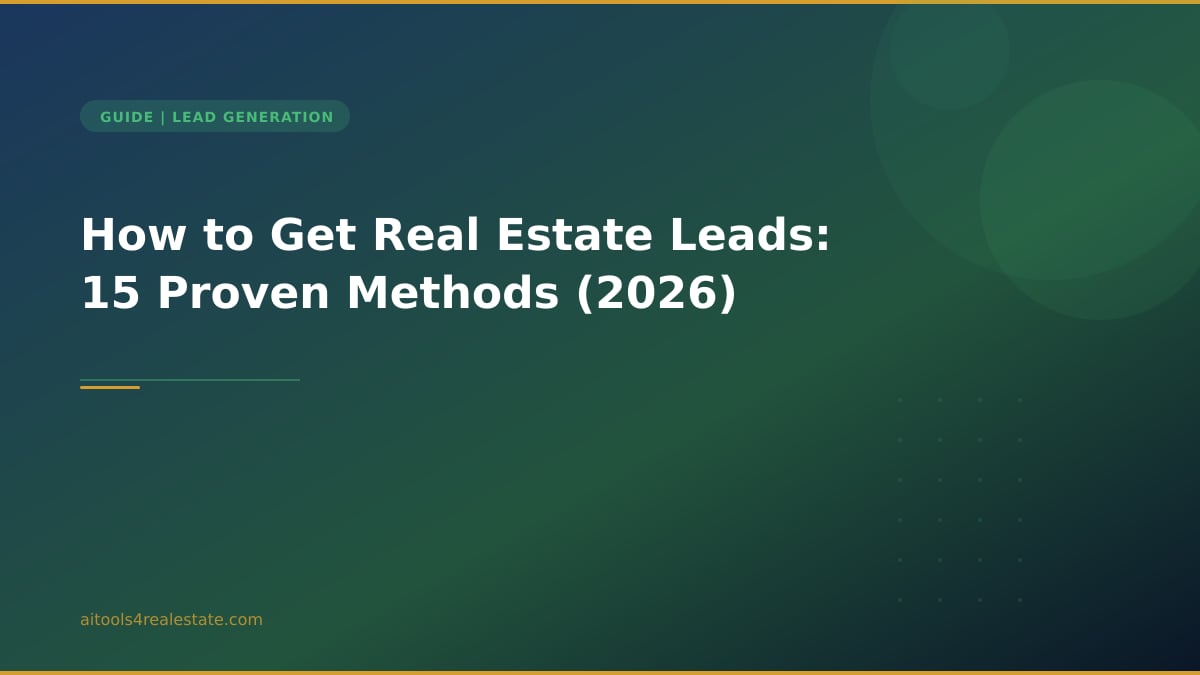 How to Get Real Estate Leads: 15 Proven Methods (2026)